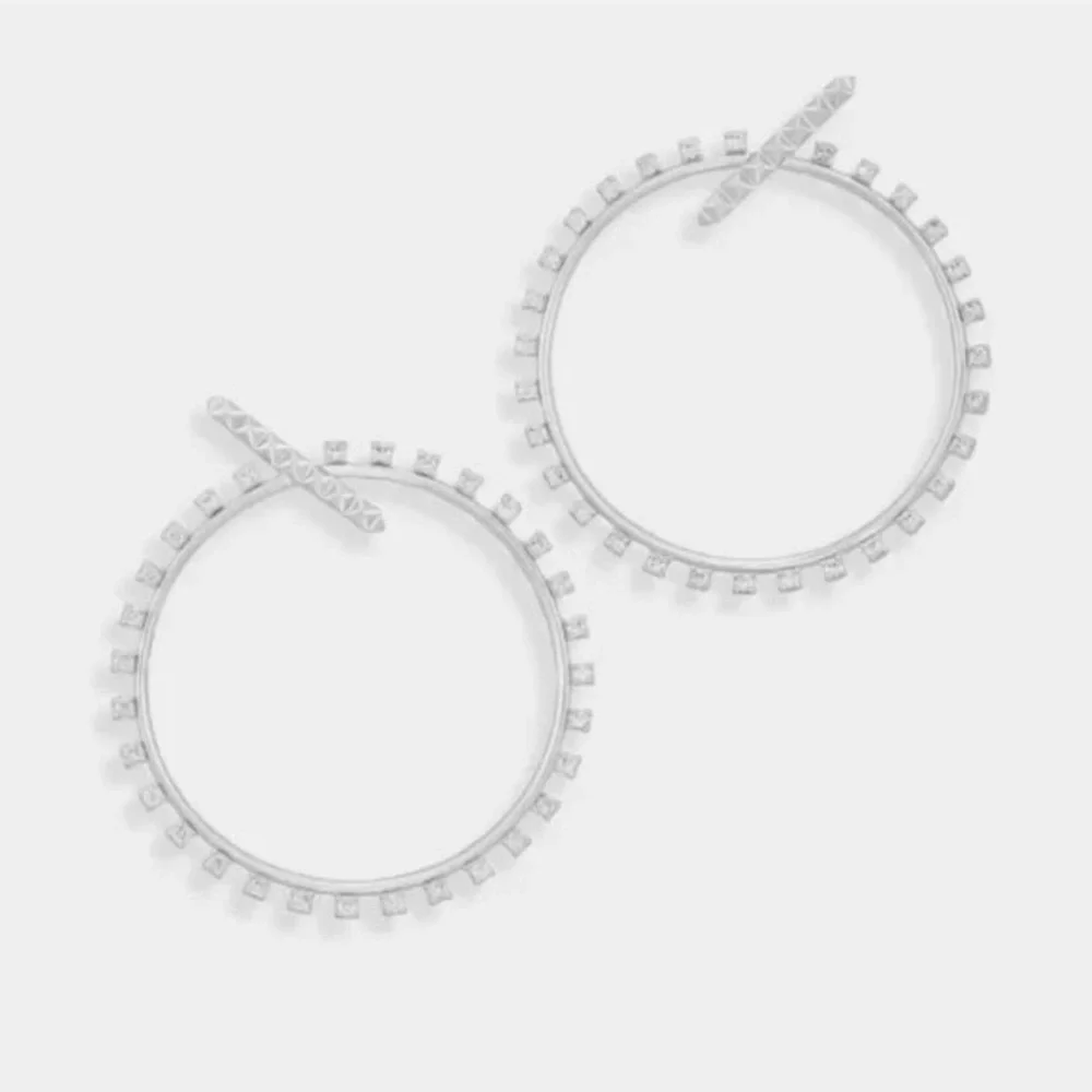 Kendra Scott Charlie Grace Earrings in Silver NWT‎